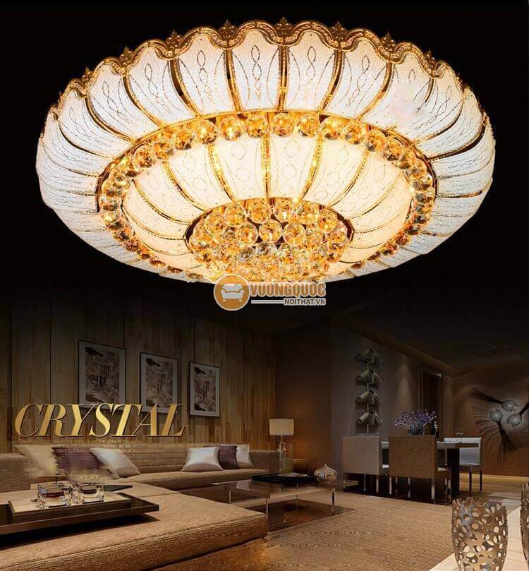 Đèn ốp trần thủy tinh kiểu dáng hoa cách điệu CM248-2